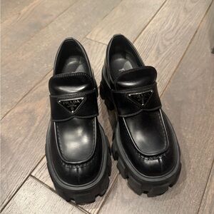 Prada platform loafers
